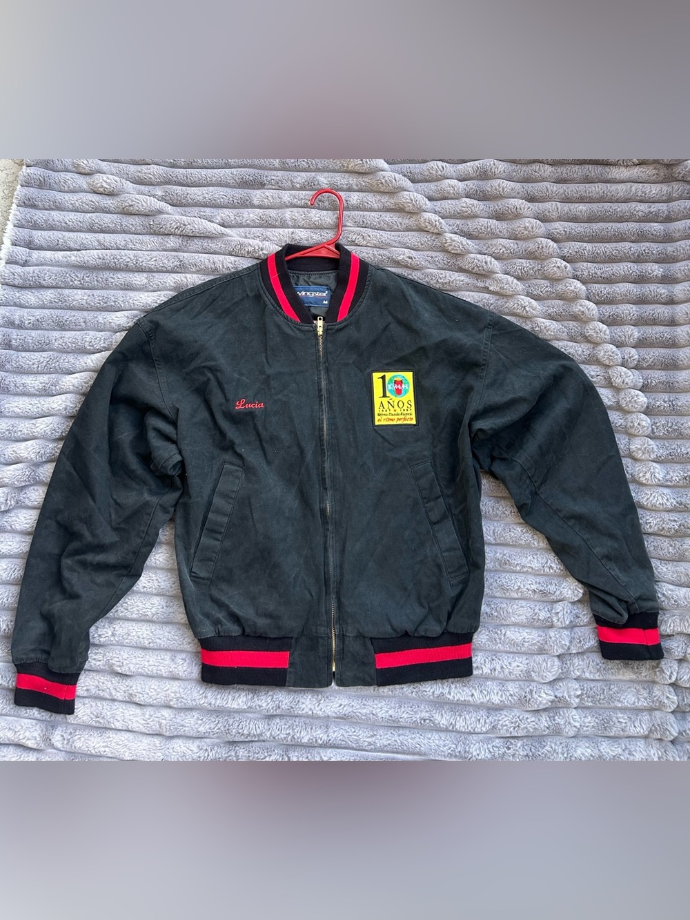 Vintage 1987-1997 Swingster 10th "Ritmo Stundo Musical" Black Zip Up Jacket